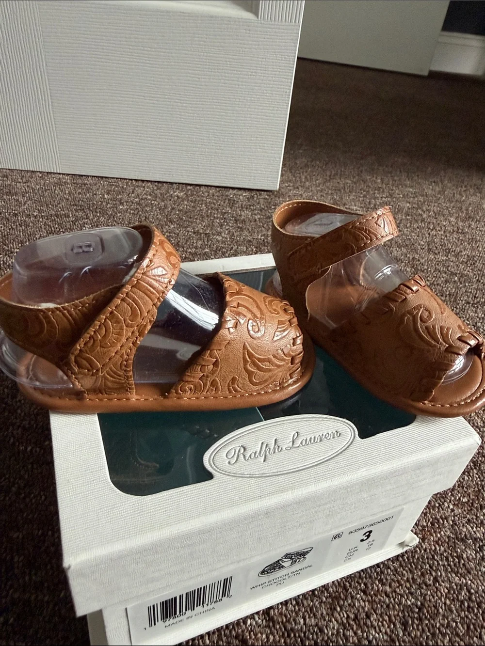 Ralph Lauren whip stitch sandal baby size 3